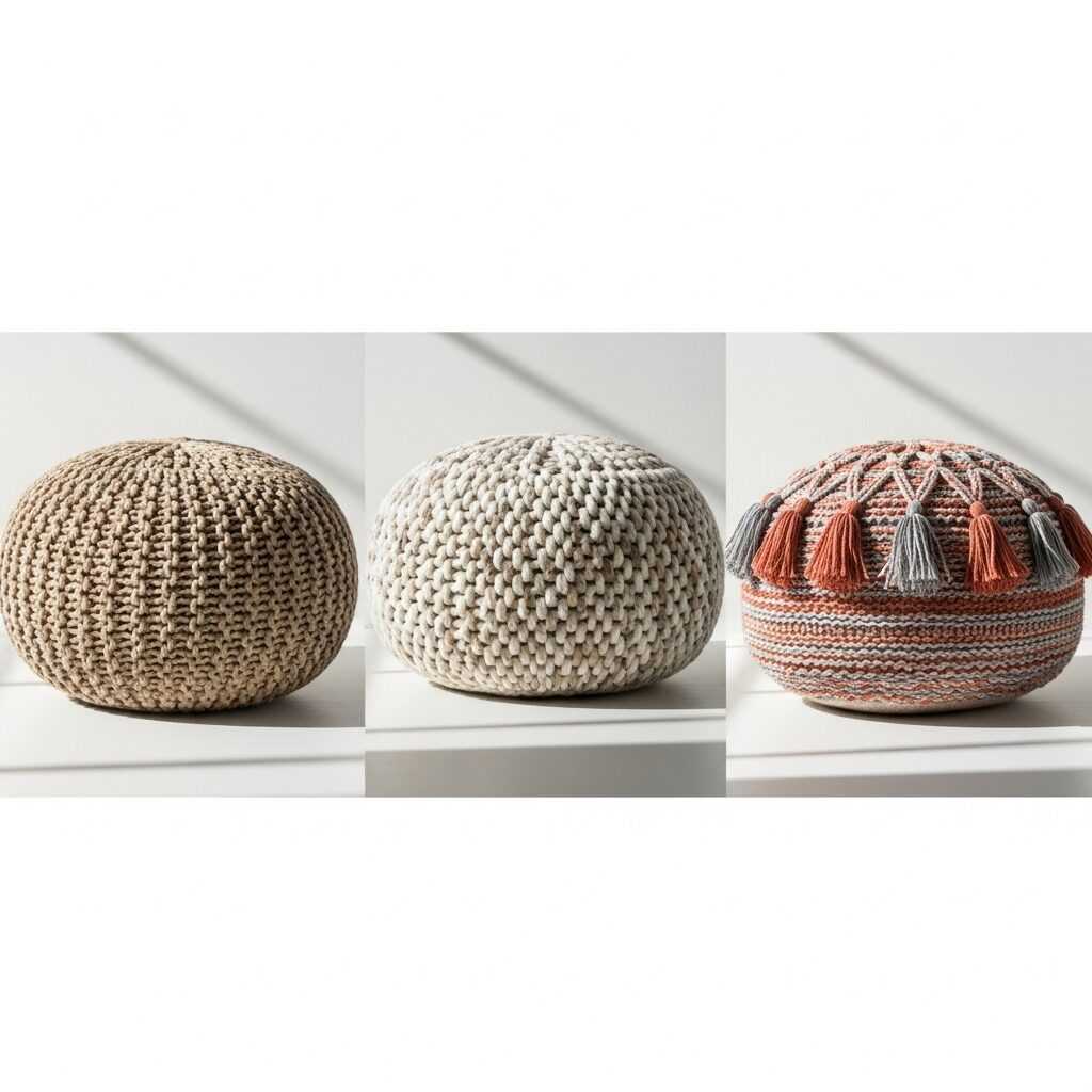 Choosing the Perfect Boho Knit Pouf