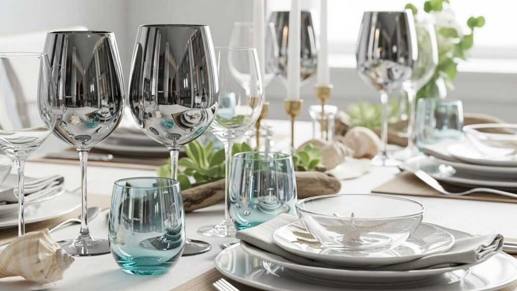 Coastal Glassware for a Stylish New Year’s Table
