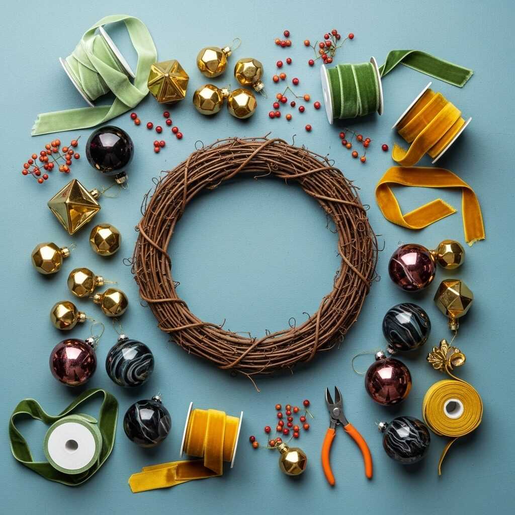 DIY Mid-Century Christmas Wreath Ideas