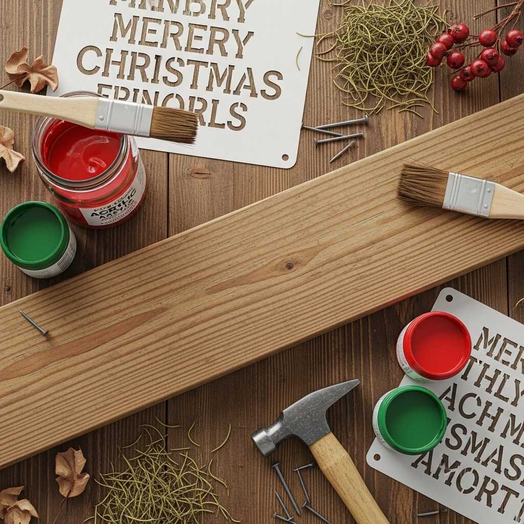 DIY Rustic Wooden Christmas Sign Ideas
