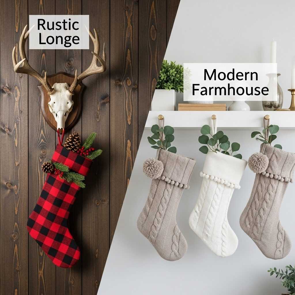 Farmhouse Christmas Stocking Ideas For Different Themes