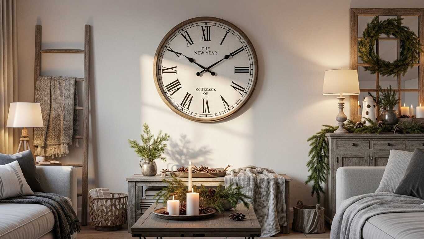 Farmhouse Wall Clocks for a Cozy New Year’s Countdown