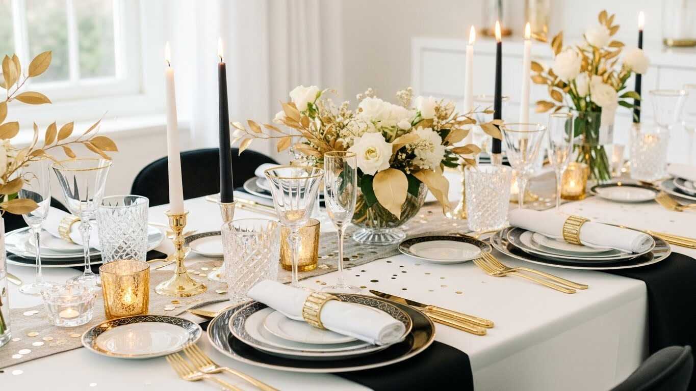 Glam New Year’s Eve Table Décor Ideas