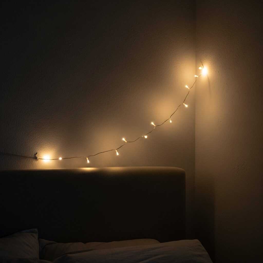 Go for Minimalist String Lights for a Soft Festive Touch