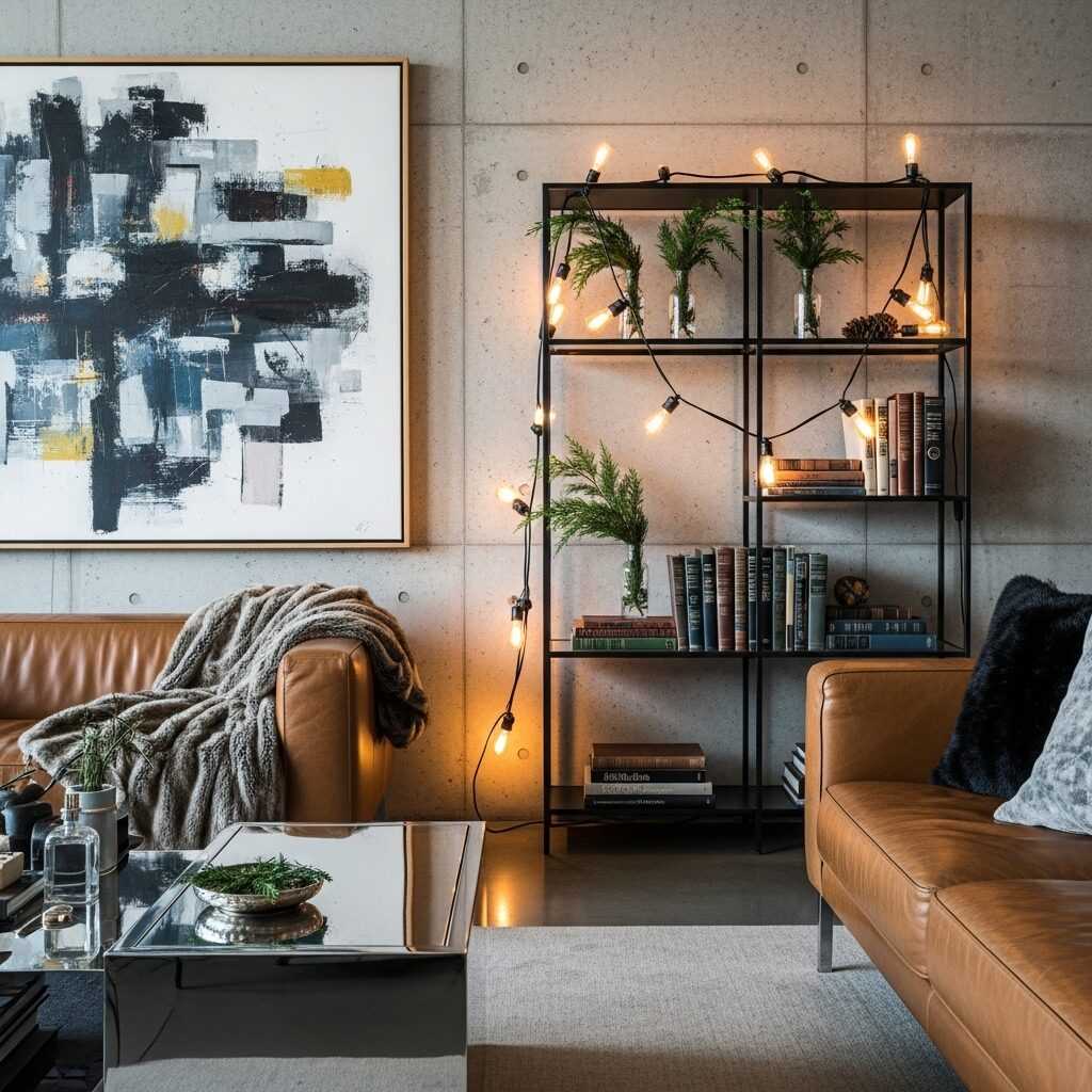 How to Style Industrial Christmas Lights Around the Home