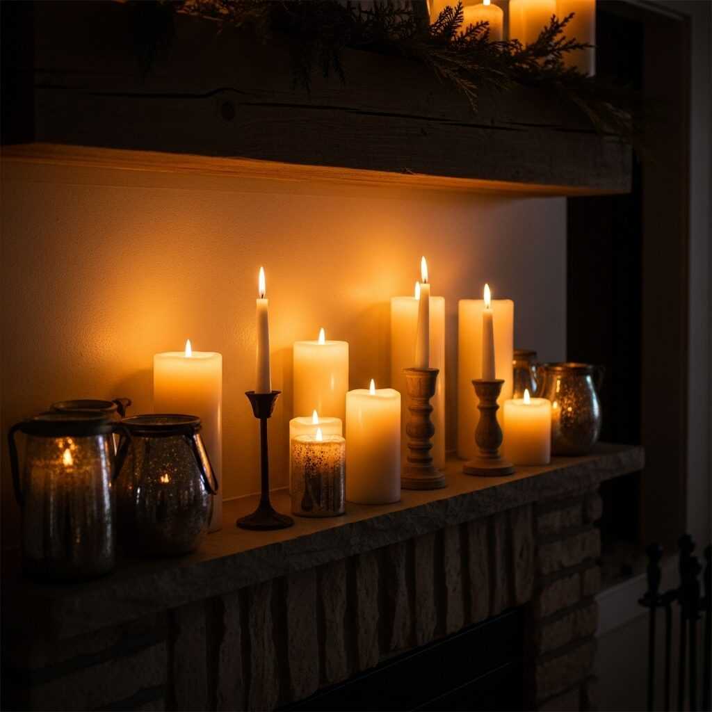 Incorporating Candles and Warm Lighting