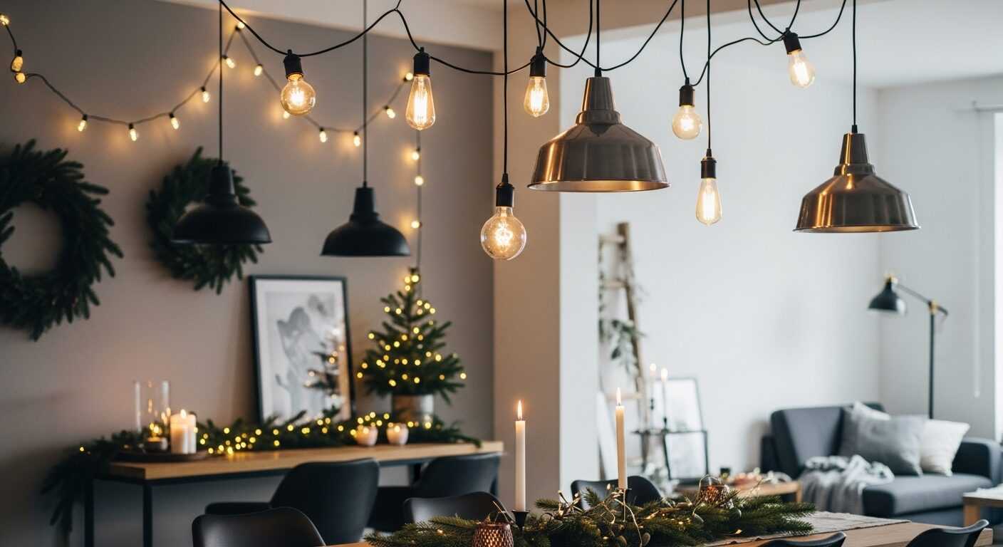 Industrial Christmas Lighting for Modern Homes