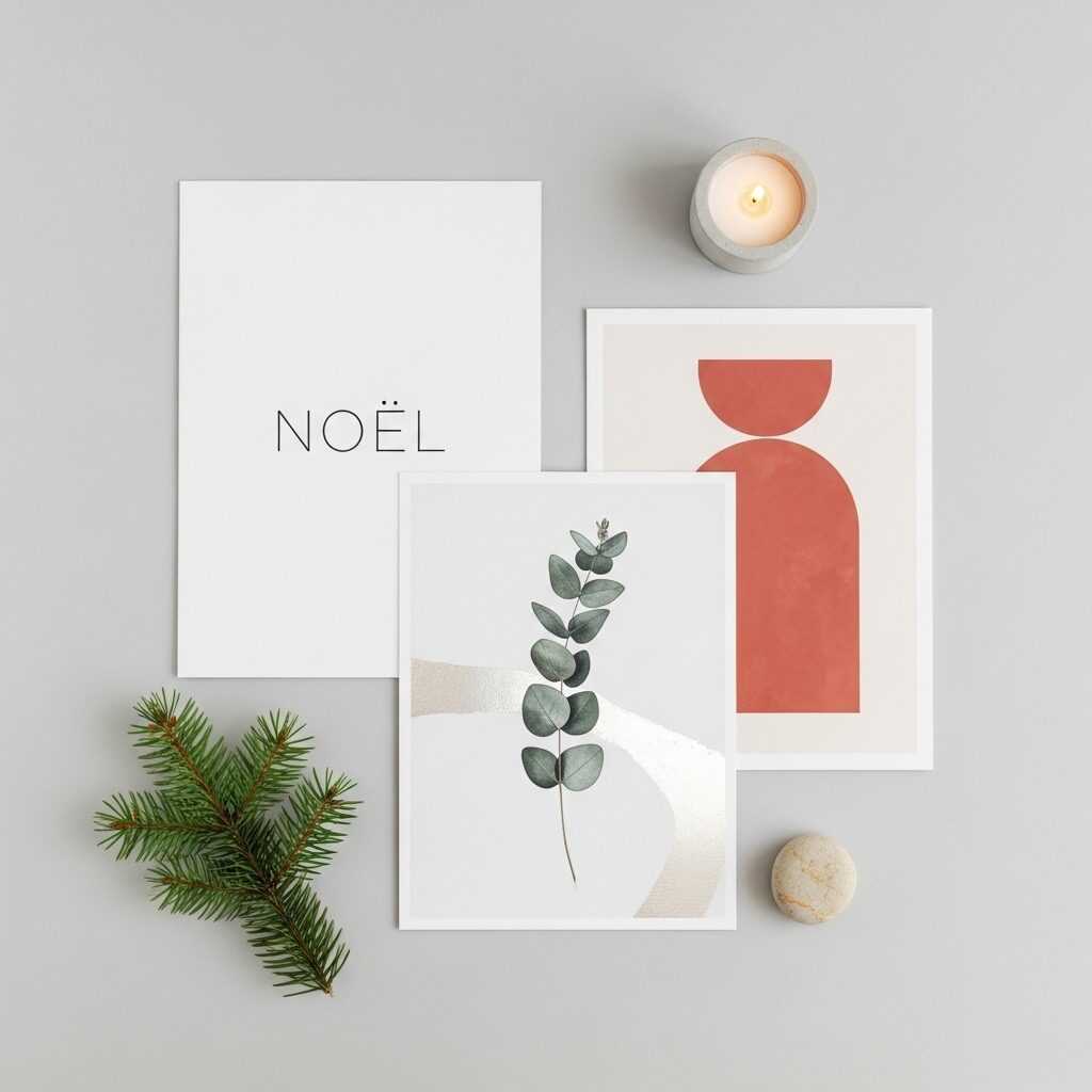 Key Elements of Modern Minimalist Christmas Wall Art