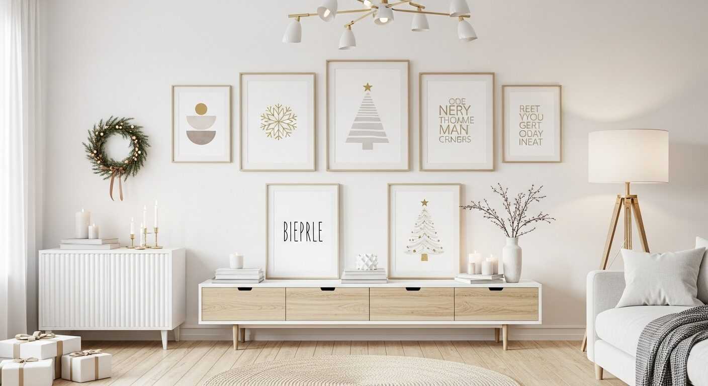 Minimalist Christmas Wall Art For Stylish Holiday Decor