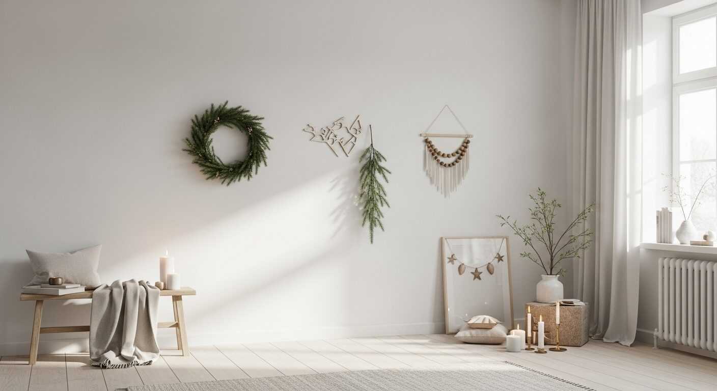 Minimalist Christmas Wall Décor for Peaceful Spaces