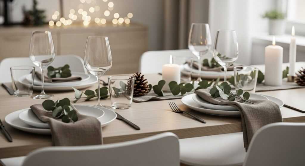 Minimalist Tableware Ideas for a Calm Christmas Dinner