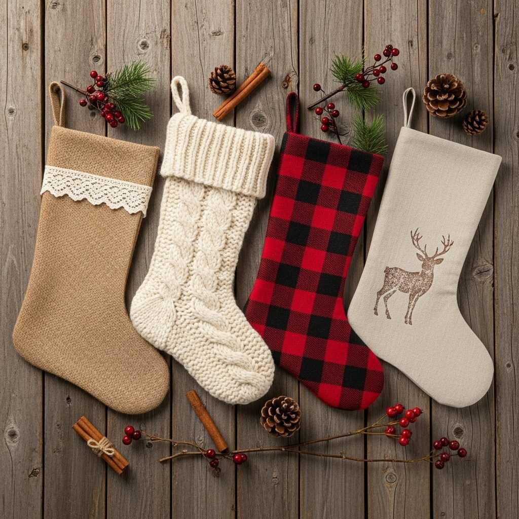 Popular Styles of Farmhouse Christmas Stockings