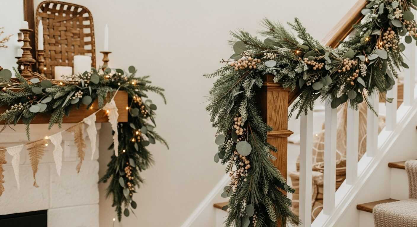 Rustic Farmhouse Christmas Garlands for Cozy Holiday Charm