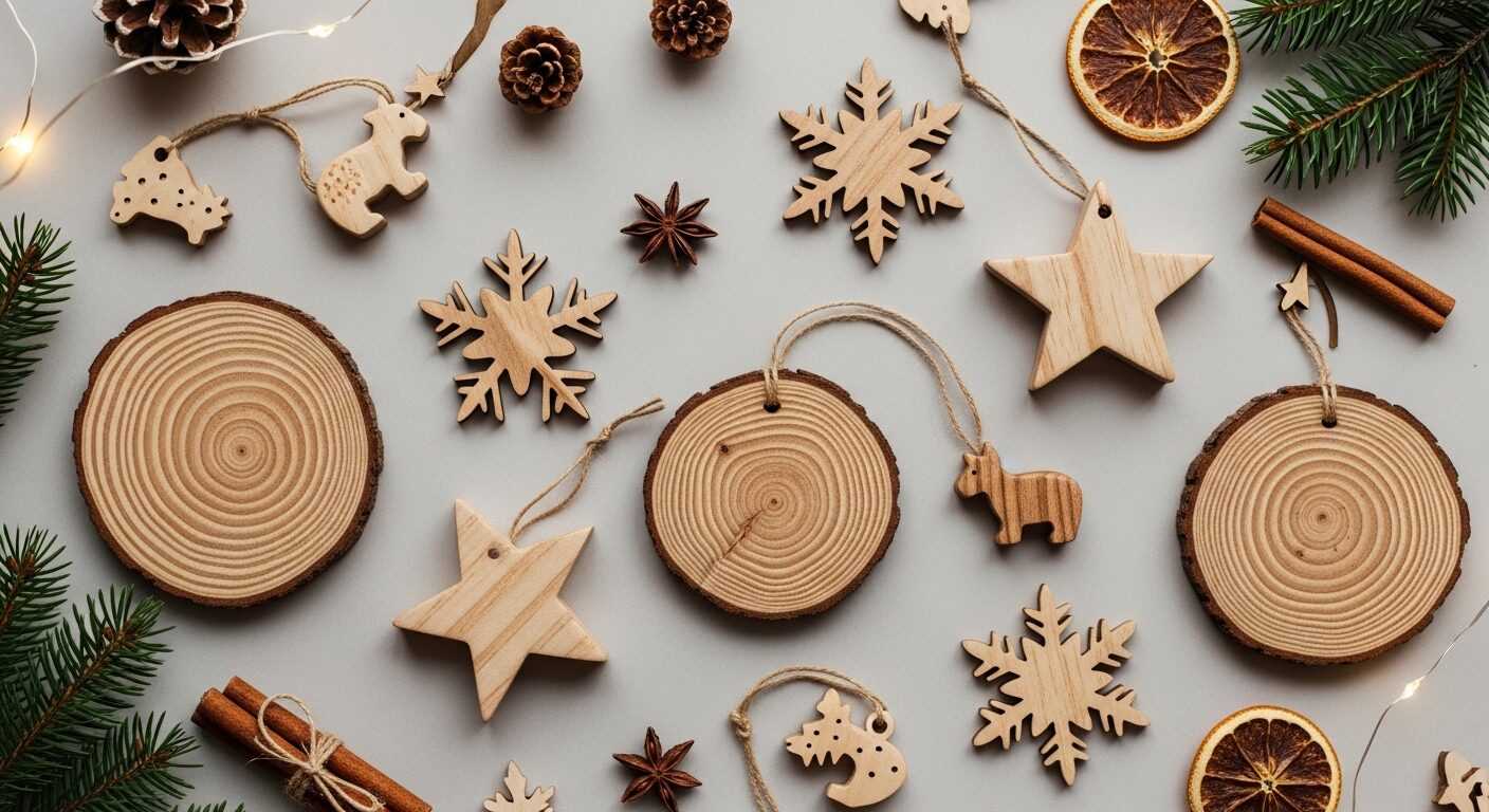 Rustic Wooden Ornaments for Cozy Holiday Charm
