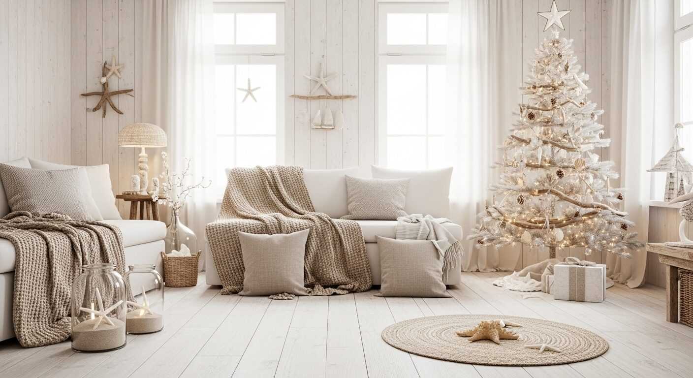Seaside Christmas Decor for Light & Airy Winter Homes