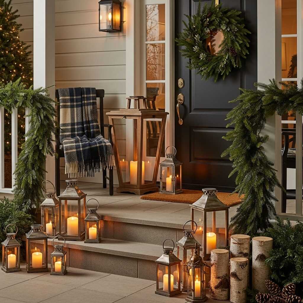 Styling Rustic Lanterns for a Next-Level Christmas Porch