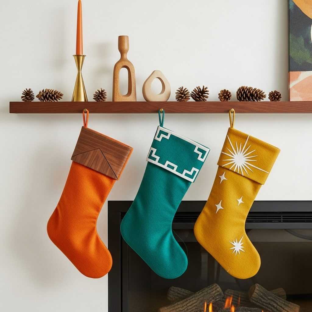 Styling Your Mantel with Mid Century Stockings