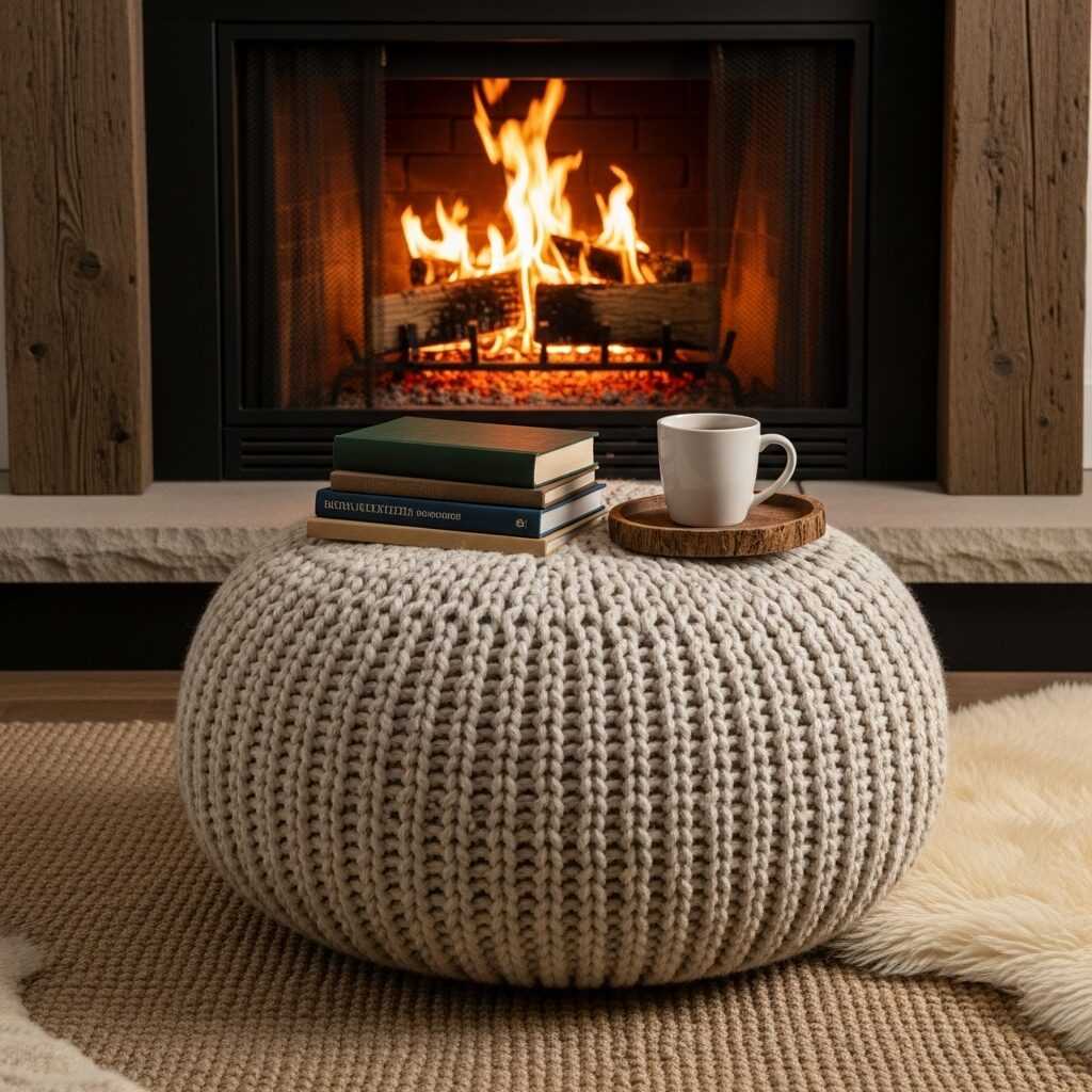 Why Boho Knit Poufs Make Winter Better