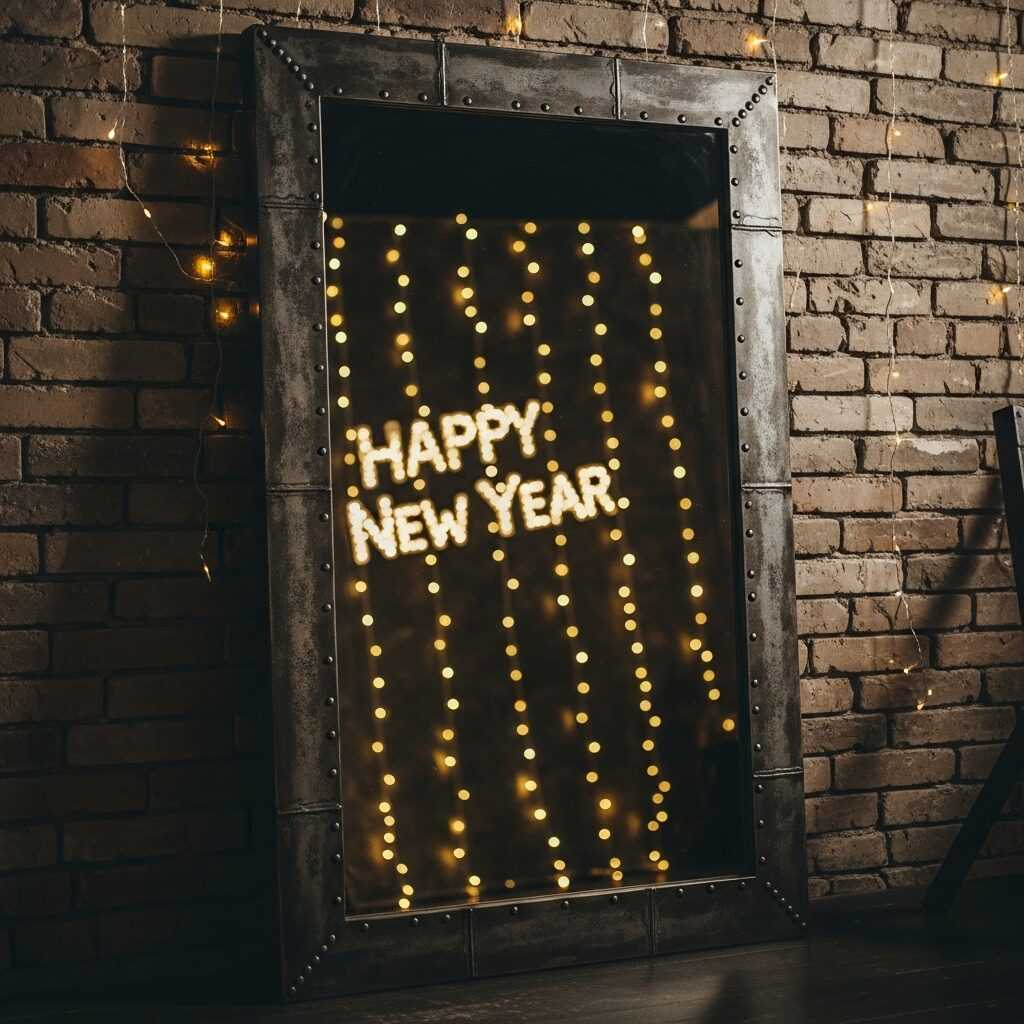 Why Industrial Mirrors Work So Well for New Year Photo Walls