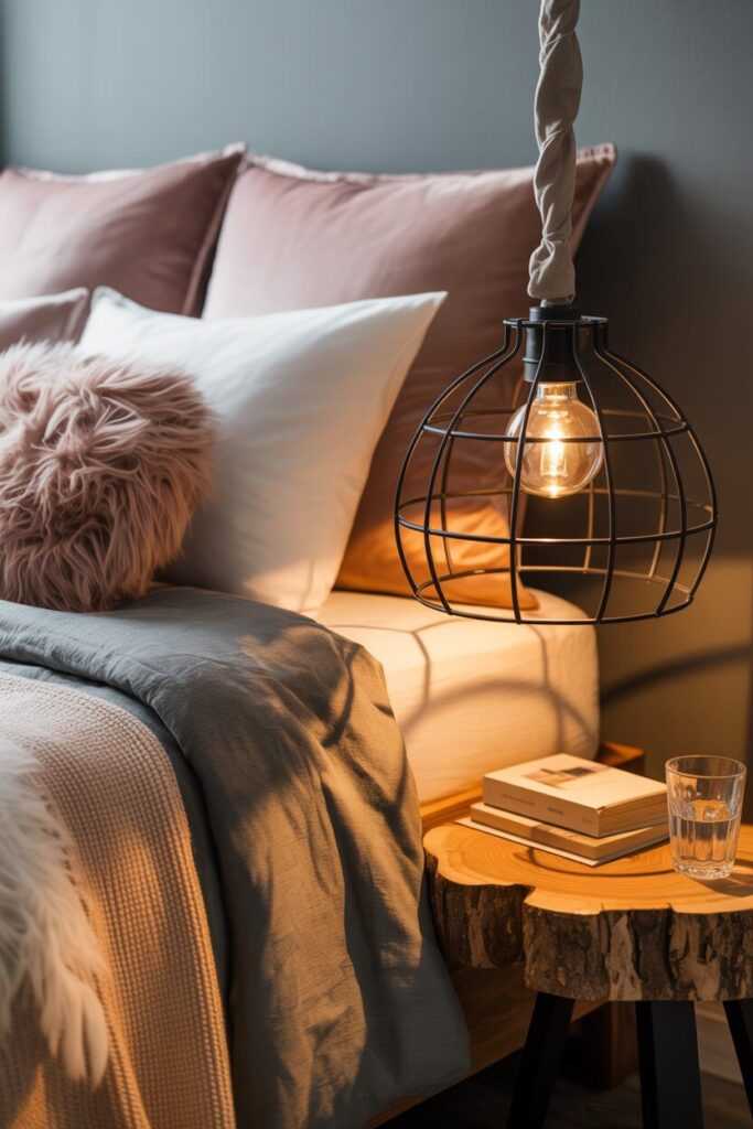 Bedroom Ideas Using Industrial Pendant Lighting