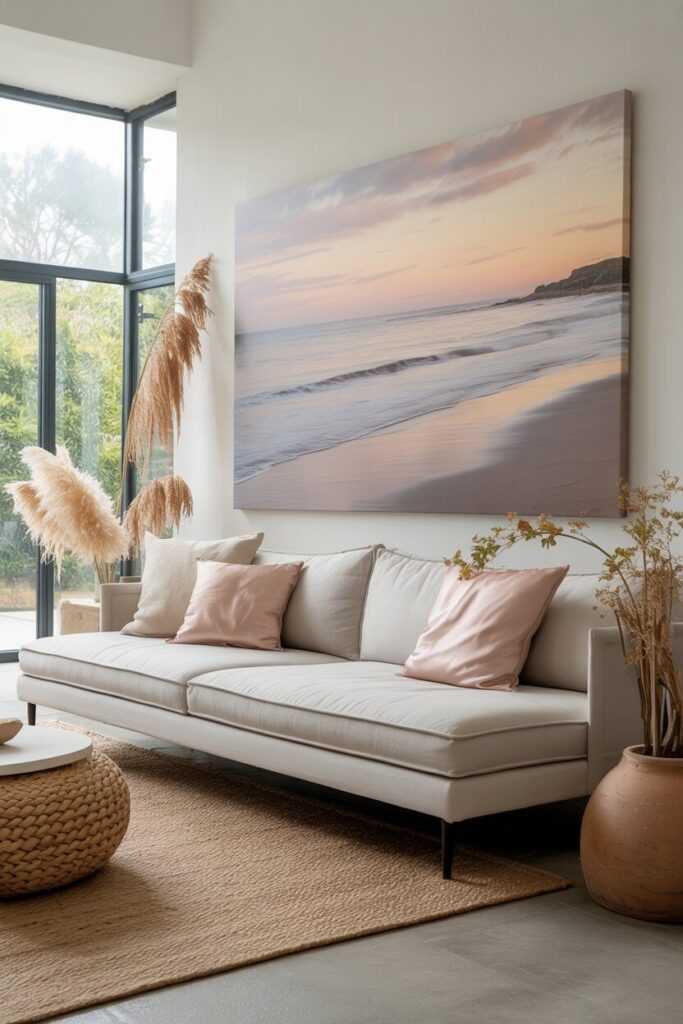 Best Rooms for Coastal Wall Art in Valentine Tones