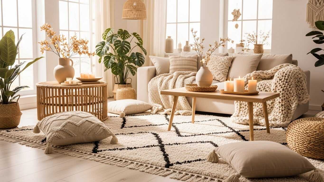 Boho Rugs for a Cozy New Year Lounge
