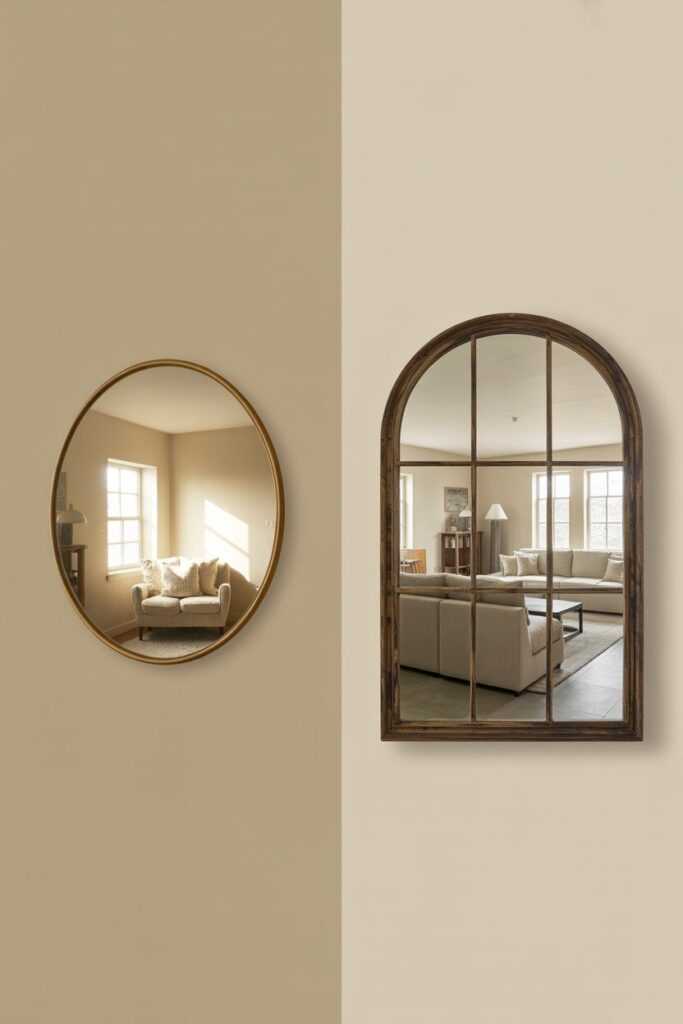 Choosing Glam Mirrors Based on Living Room Size