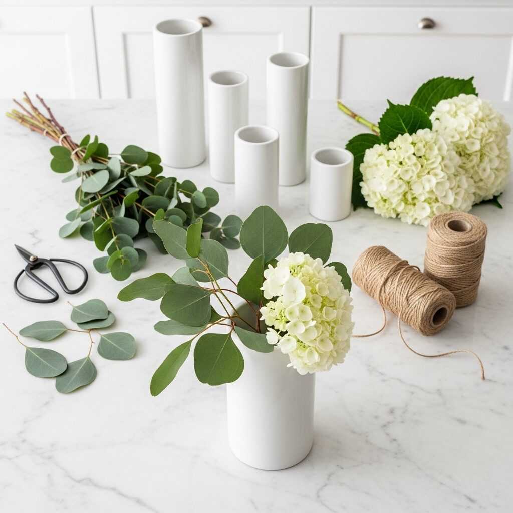 DIY Minimalist Valentine Arrangements