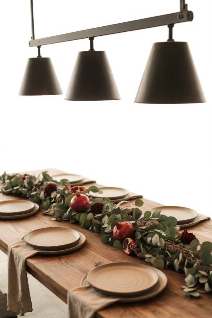 Dining Table Styling With Industrial Pendant Lighting