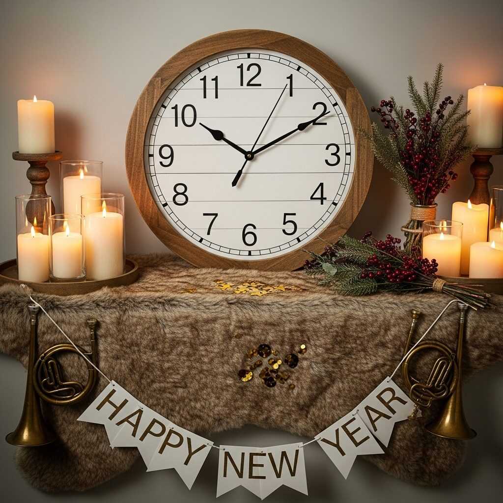How to Style Your Farmhouse Clock for the New Year Countdown