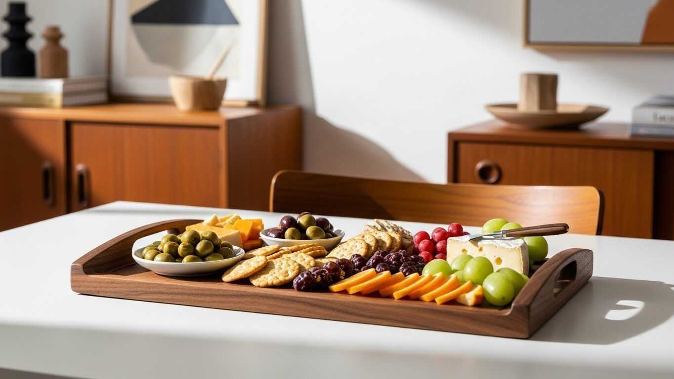 Mid-Century Serving Trays for Stylish Party Snacks