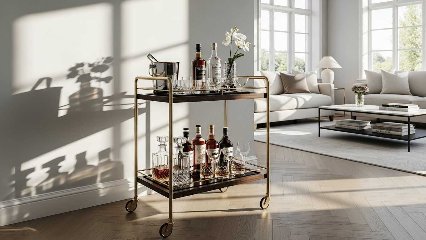 Minimalist Bar Cart Ideas For Stylish Home Entertaining