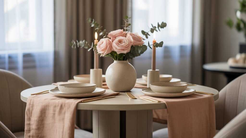Minimalist Valentine’s Dining Decor for Intimate Moments