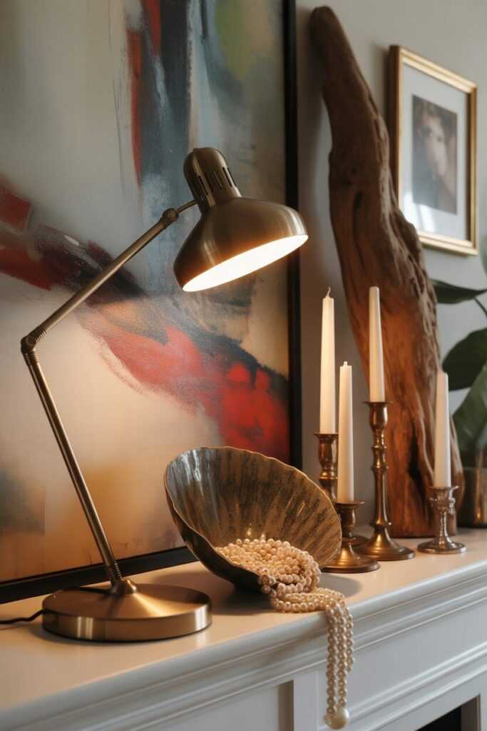 Mixing Mid Century Lamps With Other Romantic Elements