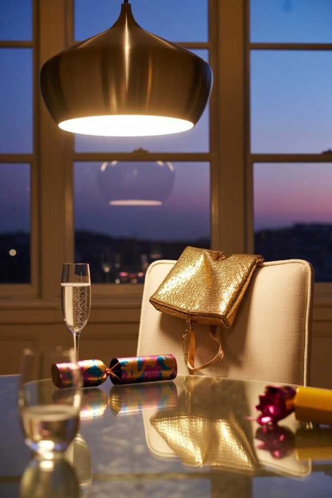 Pairing Metallic Pendants with New Year Table Decor