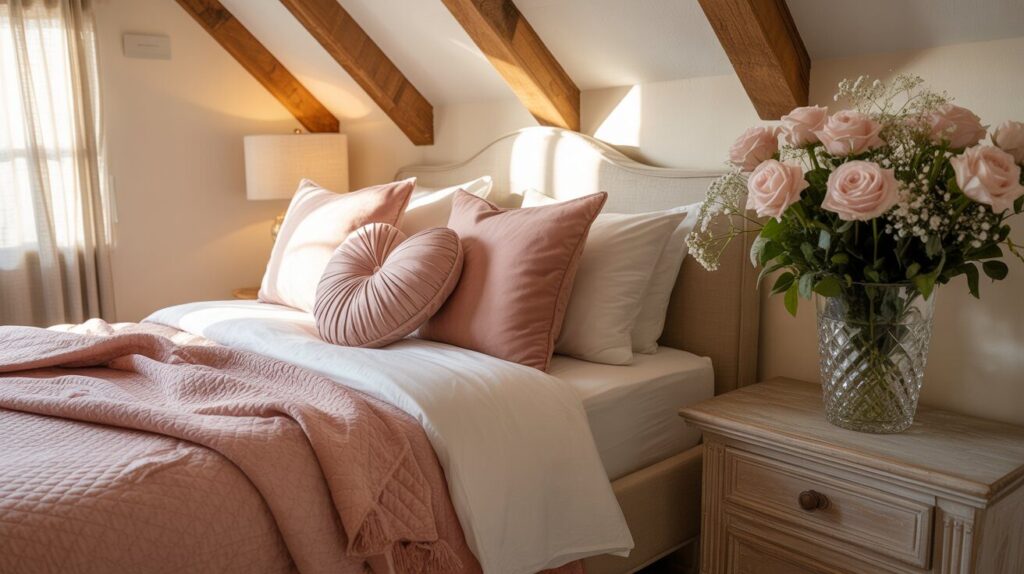 Romantic Farmhouse Bedding for Valentine’s Morning
