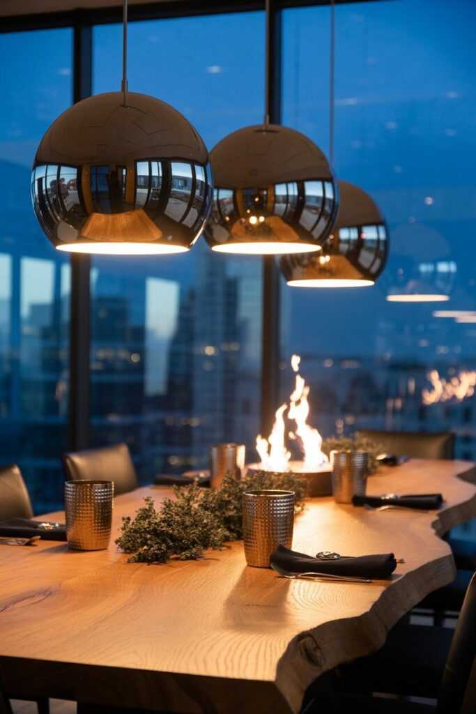 Silver and Chrome Pendants for a Modern Touch