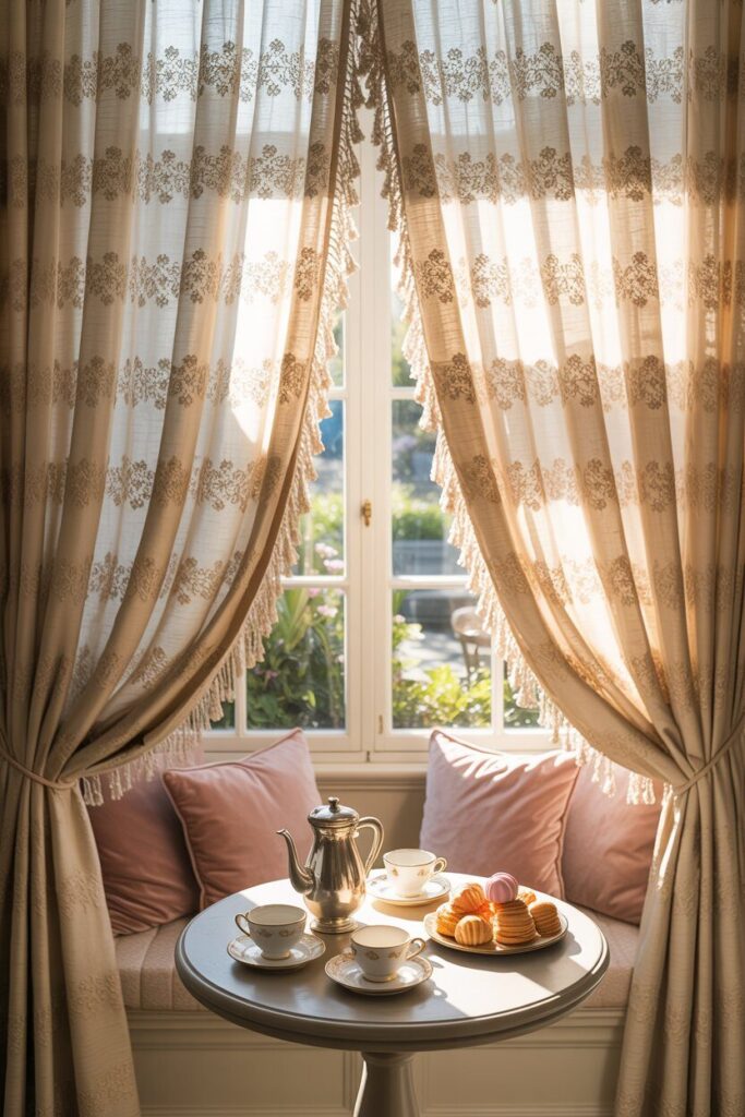 Where Lace Curtains Work Best for Valentine Decor