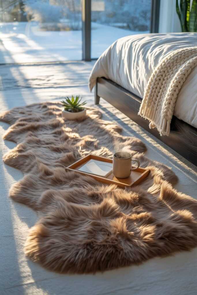 Best Rooms for Faux Fur Area Rugs in Winter