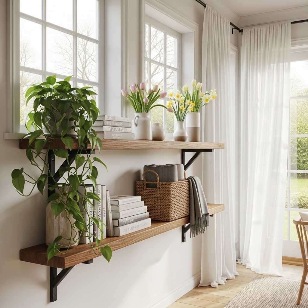 Best Rooms to Use Rustic Wall Shelves in Spring