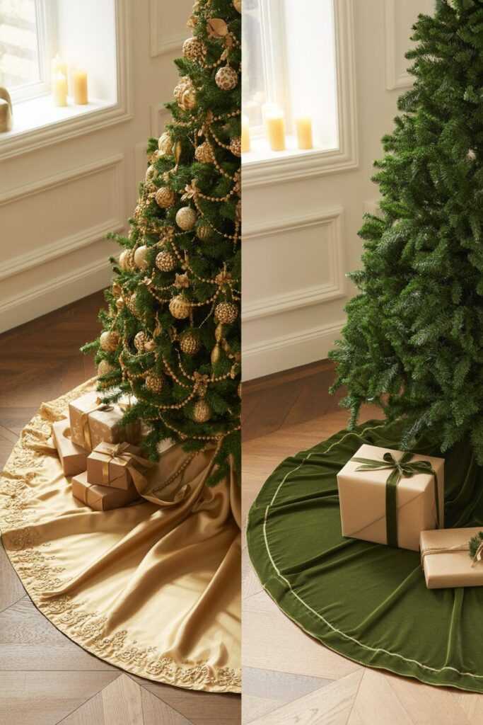 Budget vs Luxury Glam Tree Skirts