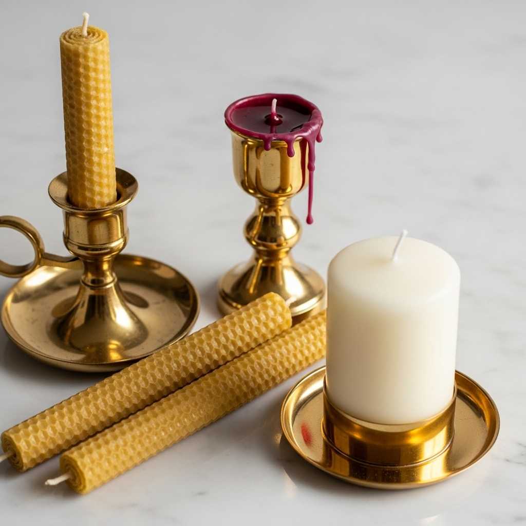Candle Choices That Complement Gold Holders