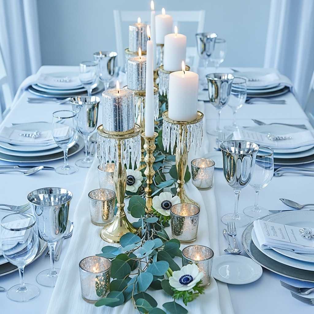 Matching Gold Candleholders With Table Themes