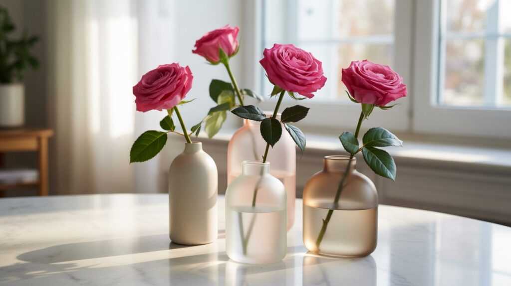 Minimalist Vases for Valentine’s Day Rose Displays