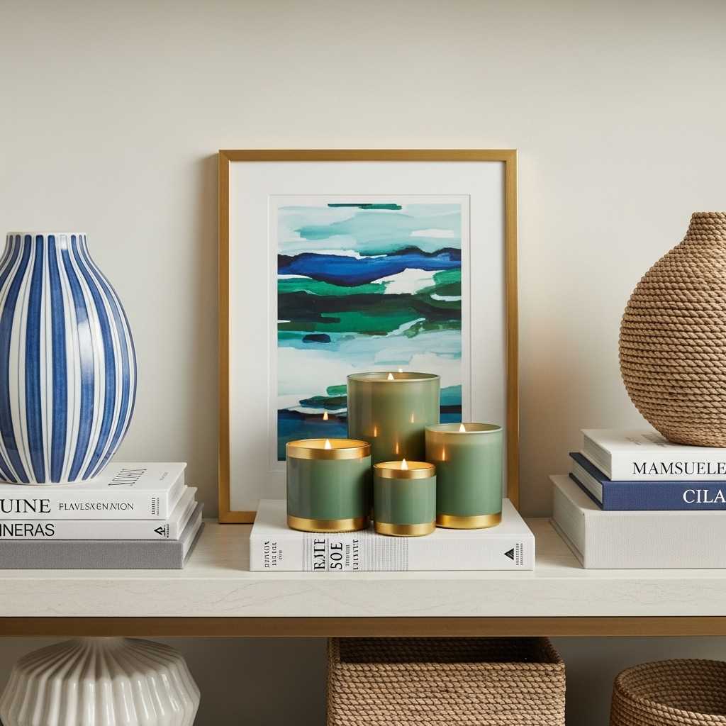 Mixing Coastal Candle Sets With Other Decor
