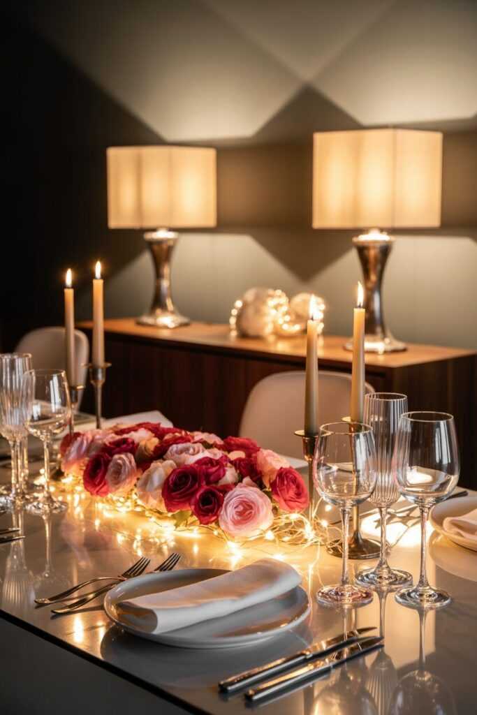 Mixing Table Lamps with Other Romantic Lighting