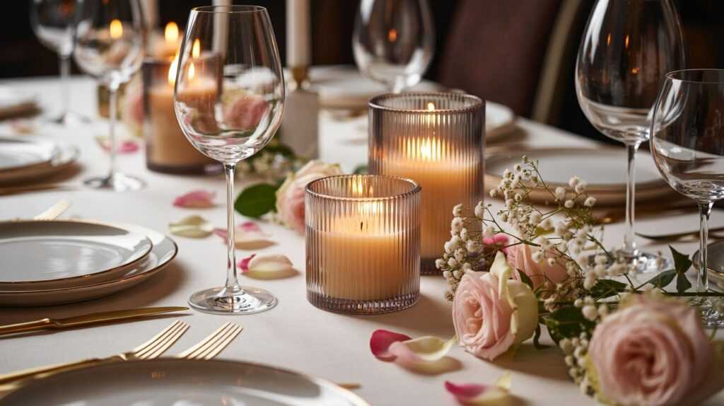 Modern Candles and Holders for Valentine Table Decor