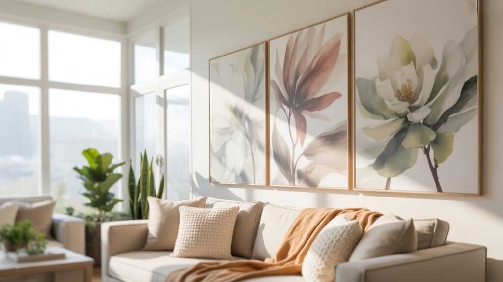 Modern Floral Wall Art for Fresh Spring Decor