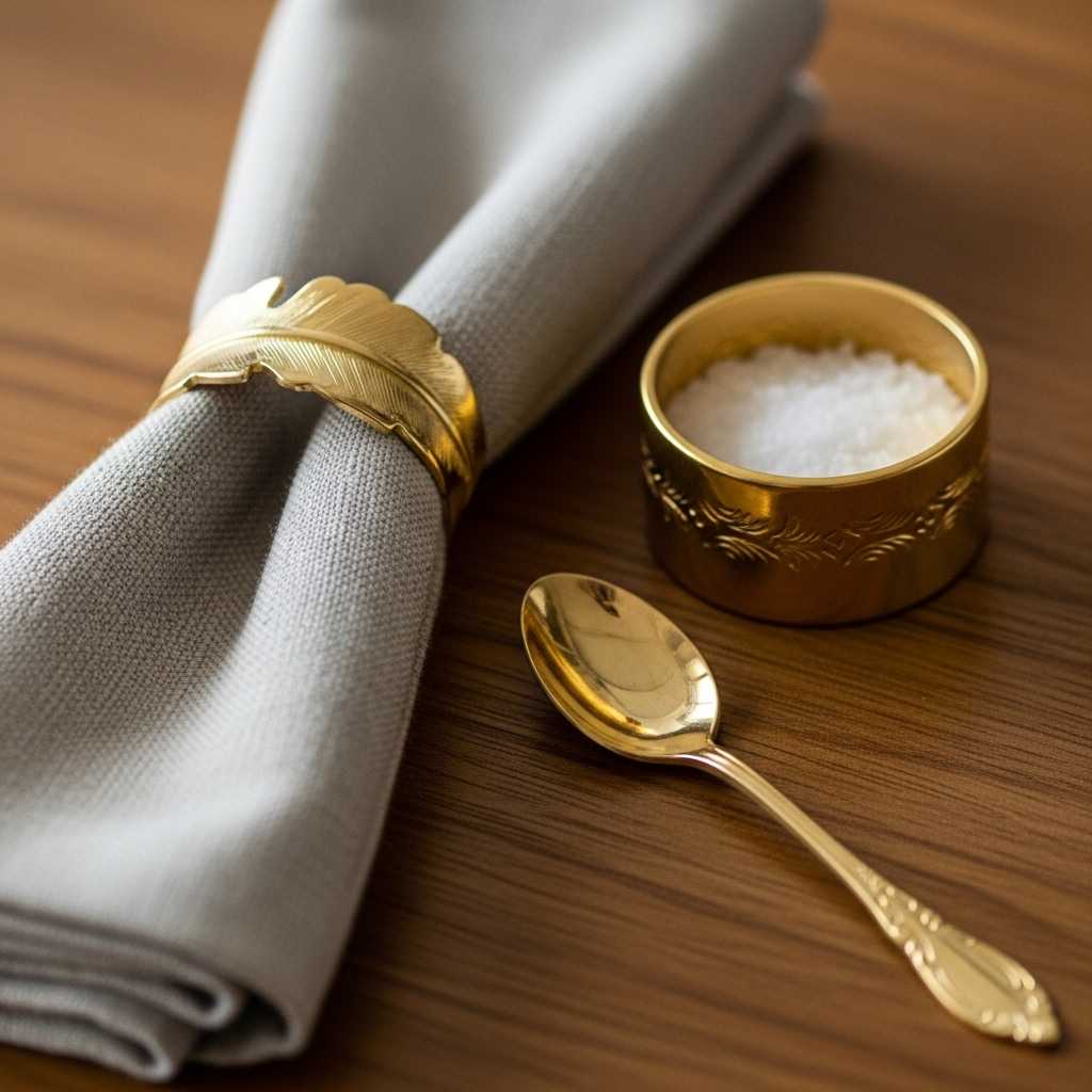 Napkin Rings and Small Gold Accents