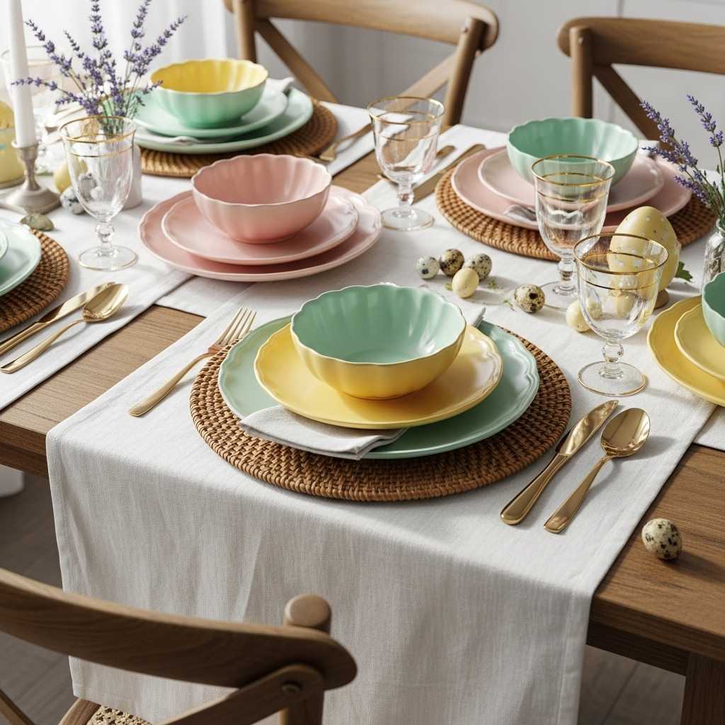 Pastel Dinnerware That Sets the Easter Brunch Mood